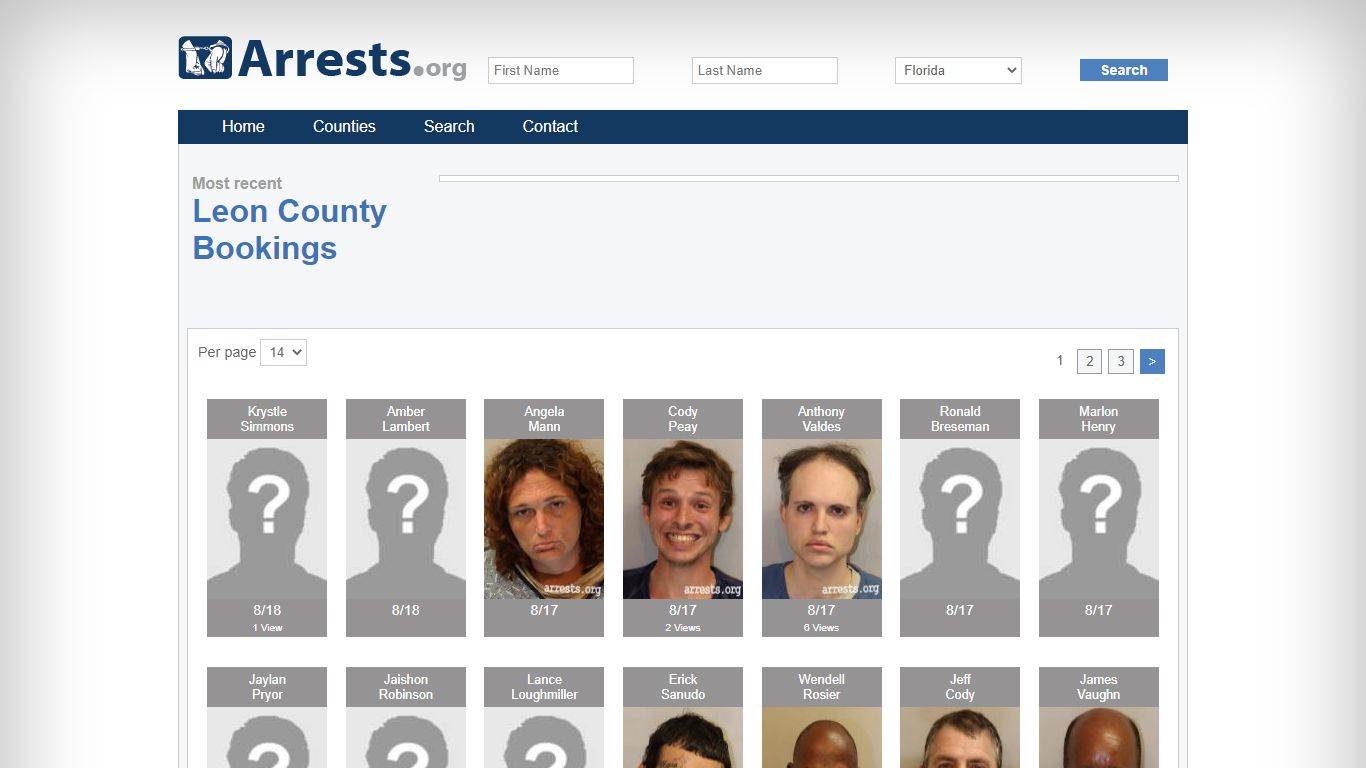 Leon County Arrests and Inmate Search